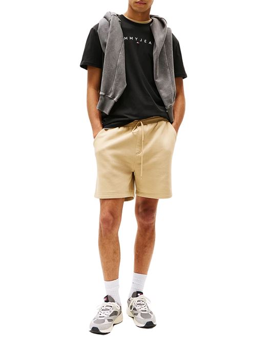 T-shirt nera in cotone Tommy Jeans | DM0DM20744BDS